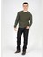 Bisiklet Yaka Haki Erkek Sweatshırt 251 Lcm 241041 Newdıagonal Haki 1