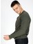 Bisiklet Yaka Haki Erkek Sweatshırt 251 Lcm 241041 Newdıagonal Haki 3
