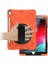 iPad Air 10.5 Inç (2019) Pc Tpu Combo 360 Derece Dönebilen Tekme Standı El Kayışı ve Omuz Askısı Turuncu Tablet Kılıfı (Yurt Dışından) 2