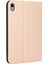 Çizilmez Düz Renk Pu Deri Koruyucu Folyo Apple iPad Mini (2021) MINI 6 Gold Tablet Kılıfı (Yurt Dışından) 3