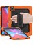 iPad Pro 12.9 360° Dönebilen Tekme Standı Pc Silikon El Kayışı Omuz Askılı Koruyucu Turuncu Tablet Kılıfı (Yurt Dışından) 5
