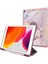 Desen Baskı Üç Katlı Stand Pu Deri iPad 10.2 (2019 2020 2021) Mermer Desenli Tablet Kılıfı (Yurt Dışından) 4