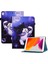 iPad 10.2 (2019 2020 2021) Desen Baskı Pu Deri Standı Elastik Bant Koruyucu ve Kedi Tablet Kılıfı (Yurt Dışından) 1