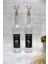 Şeffaf Cam Yağdanlık 750ml Bej Geyik ve Mantar Tıpalı, 2'li Set 1