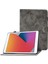 iPad 10.2 (2019 2020) Kumaş Doku Pu Deri Kart Yuvası Folyo Standı Koruma Kalem Depolama Döngüsü Tablet Kılıfı (Yurt Dışından) 1