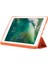 iPad 10.2 (2019 2020 2021) Cilt Dokunuşu Hissi Pu Deri Tpu Üçe Katlanmış Stand Düşmeyi Önleyici Kalem Yuvalı Turuncu Tablet Kılıfı (Yurt Dışından) 2