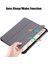 iPad Air 11 (2024) AIR (2020) AIR (2022) GRI Otomatik Uyandırma uyku Işlevlerine Sahip Üç Katlı Stand Sert Arka Folyo Pu Deri Tablet Kılıfı (Yurt Dışından) 5