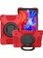 iPad 10.2 (2019 2020 2021) 360 Derece Dönebilen Stand Tamı Pc Silikon Hibrit ve Omuz Askısı (2019 2020 2021) SIYAH Tablet Kılıfı (Yurt Dışından) 2