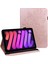 Baskılı Çiçek Desenli Stand Deri iPad Mini 6 (2021) Kart Yuvalı Tablet Kılıfı (Yurt Dışından) 1