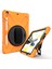 iPad 10.2 (2019 2020 2021) 360 Derece Dönebilen Tekme Standı Pc Silikon El Tutacağı Askı Kalem Yuvası Turuncu Tablet Kılıfı (Yurt Dışından) 5
