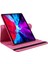 iPad Pro 12.9 (2022 2021 2020 2018) 360 Döner Standlı Litchi Deri Rose Tablet Kılıfı (Yurt Dışından) 2