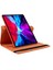 iPad Pro 12.9 (2022 2021 2020 2018) 360 Döner Standlı Litchi Deri Turuncu Tablet Kılıfı (Yurt Dışından) 2