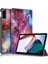 Xiaomi Redmi Pad 10.6 Desen Baskı Pu Deri Anti Drop Üç Katlı Stand Otomatik Uyandırma Uyku Galaxy Tablet Kılıfı (Yurt Dışından) 1