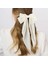 Silky Satin Bow Hair Accessories 2 Pieces Women's Large Bow Hairband Extra Large Long Tail White Hair Bow Black Hair Bow Large Hair Clip (Yurt Dışından) 3