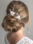 Bridal Wedding Hairpin Silver Flower Hairpin Bridal Hair Accessories Gorgeous Hair Accessories (2 Pieces) (Yurt Dışından) 1