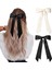 Pieces Silky Satin Bow Hair Clip Beige Black Hairband Ponytail Holder Accessories Metal Clip Bow Women Girls Children (Yurt Dışından) 2