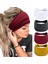 Women's Wide Headband Black Fashion Turban Bohemian Thick Hairband Large Sports Yoga Turban Hairband Hair Accessories (4 Pack) (Yurt Dışından) 1
