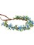 Handmade Blue Flower Crown Garland Women Girls Headband Bridal Tiara Hair Accessories Halo Tiara Suitable For Weeding Party Festival Birthday (Yurt Dışından) 2