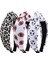 Women And Girls Knotted Headband Non-Slip Hairband Wide Bow Headband Fashion Waffle Headband Hair Accessories Black And White 3 Pcs (Yurt Dışından) 1