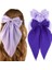Silky Satin Bow Hair Accessories 2 Pieces Women's Large Bow Hairband Extra Large Long Tail White Hair Bow Black Hair Bow Large Hair Clip (Yurt Dışından) 1