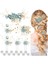 18PCS Bridal Wedding Party Prom White Flower Hair Side Comb U Shape Flower Hairpin + Twisted Spiral Hairpin Floral Headdress Bride Bridesmaids Ladies Girls (Yurt Dışından) 1