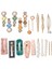 20PCS Macaron Acrylic Resin Fashion Hair Clips Set Cute Hair Clips Hairpins Accessories Hair Styling Tools Women (Yurt Dışından) 1