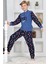 Yeni Sezon Sonbahar/kış Erkek Çocuk Best Desenli Yaka Düğmeli Polar Pijama Takımı 4533 1