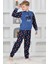 Yeni Sezon Sonbahar/kış Erkek Çocuk Best Desenli Yaka Düğmeli Polar Pijama Takımı 4533 3