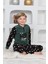 Yeni Sezon Sonbahar/kış Erkek Çocuk Best Desenli Yaka Düğmeli Polar Pijama Takımı 4533 5