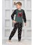 Yeni Sezon Sonbahar/kış Erkek Çocuk Skate 8 Desenli Polar Pijama Takımı 4536 3