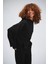 Kadın Timeless Oversize Siyah Hoodie Sweatshirt 2