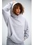 Kadın Timeless Oversize Gri Hoodie Sweatshirt 2