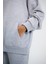 Kadın Timeless Oversize Gri Hoodie Sweatshirt 5