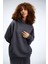 Kadın Timeless Oversize Antrasit Hoodie Sweatshirt 1