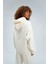 Kadın Timeless Oversize Krem Hoodie Sweatshirt 3