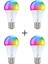 2 Yıl Akıllı LED Ampul 4'lü Set, 9W, Titreşimsiz, 16 Milyon Renk, Sesli Kontrol, Wifi Kontrol, Gara 1