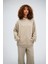 Kadın Timeless Oversize Vizon Hoodie Sweatshirt 1
