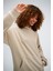 Kadın Timeless Oversize Vizon Hoodie Sweatshirt 2