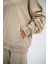 Kadın Timeless Oversize Vizon Hoodie Sweatshirt 5