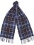 Unisex Tartan Yün Atkı (%100 Lambswool) NY11 Navy-Red 3