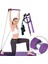 Tekno Trust Direnç Lastiği Squat Seti Pilates Studio Egzersiz Çubuğu Squat Pilates Barı Orta Sert Mor 4