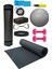 Tekno Trust Siyah Pilates Minderi Lastiği Ip Sekizgen Lastik Loop Band Yoga Blok 65 cm Top Pompa ve 1 kg Dambıl 1