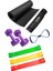 Tekno Trust Siyah Egzersiz Pilates Seti Pilates Minderi 3 Adet Direnç Lastiği Sekizgen Lastik ve 1 kg Çiftli Da 1