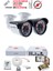2 Kameralı Güvenlik Kamera Seti - Ekstra Uzun Mesafeli Güçlü, 5mp Sony Lens, 70M Dayanıklı Kablolama, 6 Atom Led, IP66 Su Geçirmez Kasa 1