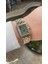 Quartz Çelik Altın/gri Yeşil Kadran 22 mm Kadın Kol Saati 5
