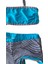 Kız Çocuk Mavi Siyah Çizgili Şortlu 4-12 Yaş Straplez Bikini Takım HZL24S-LC9034 4