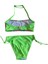 Kız Çocuk Neon Yeşil Desenli 2-8 Yaş Straplez Bikini Takım HZL24S-LC3652 5