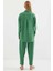 Kadın Zümrüt Yeşil Keten Gömlek Pantolon Alt-Üst Ikili Takım HZL23W-BD166221 5