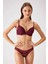 4740 Balenli Soft Push Up Sütyen Külot Takım Mürdüm 1