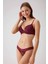 4740 Balenli Soft Push Up Sütyen Külot Takım Mürdüm 3